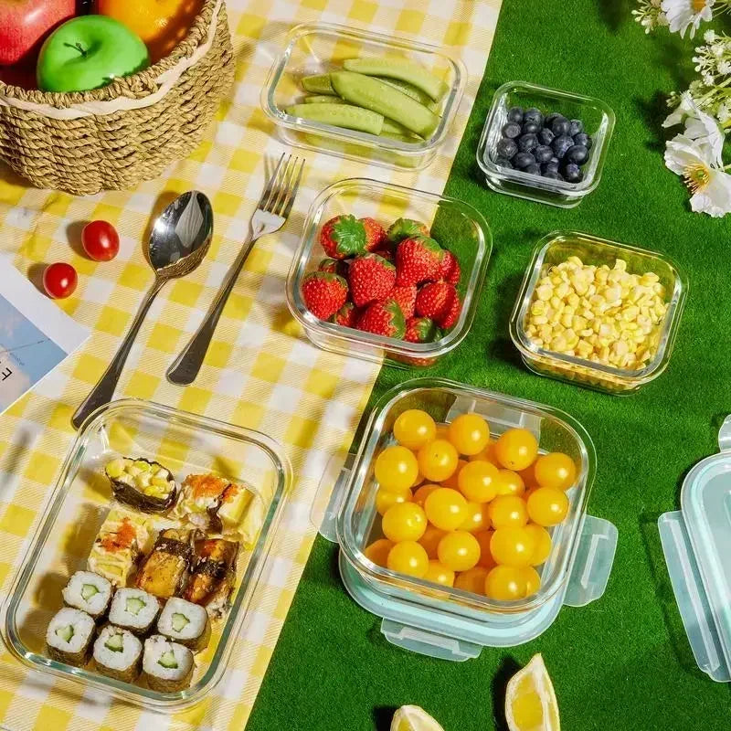 18/15/8 Pack Glass Food Storage Containers with Lids
