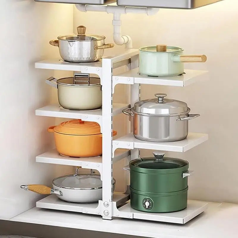 Pot Rack Organizer multi-layer under sink cabinet