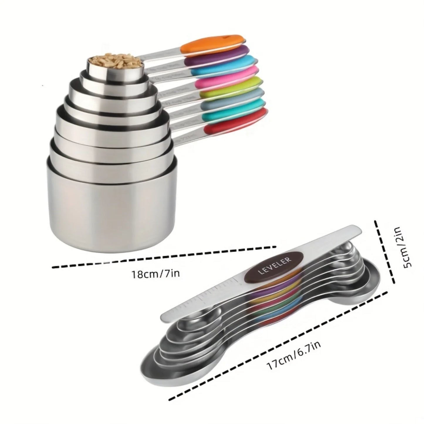 Cups & Stainless Steel Spoons Set
