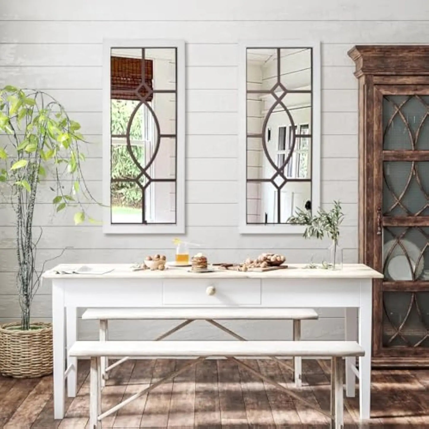 Farmhouse Mirror for Wall Decor 43.3" x 17.7"