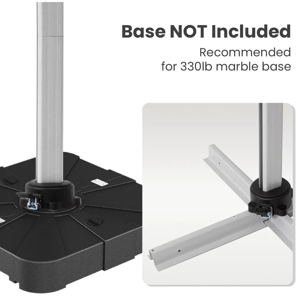 Cantilever Patio Rotation Rectangular Outdoor Umbrella