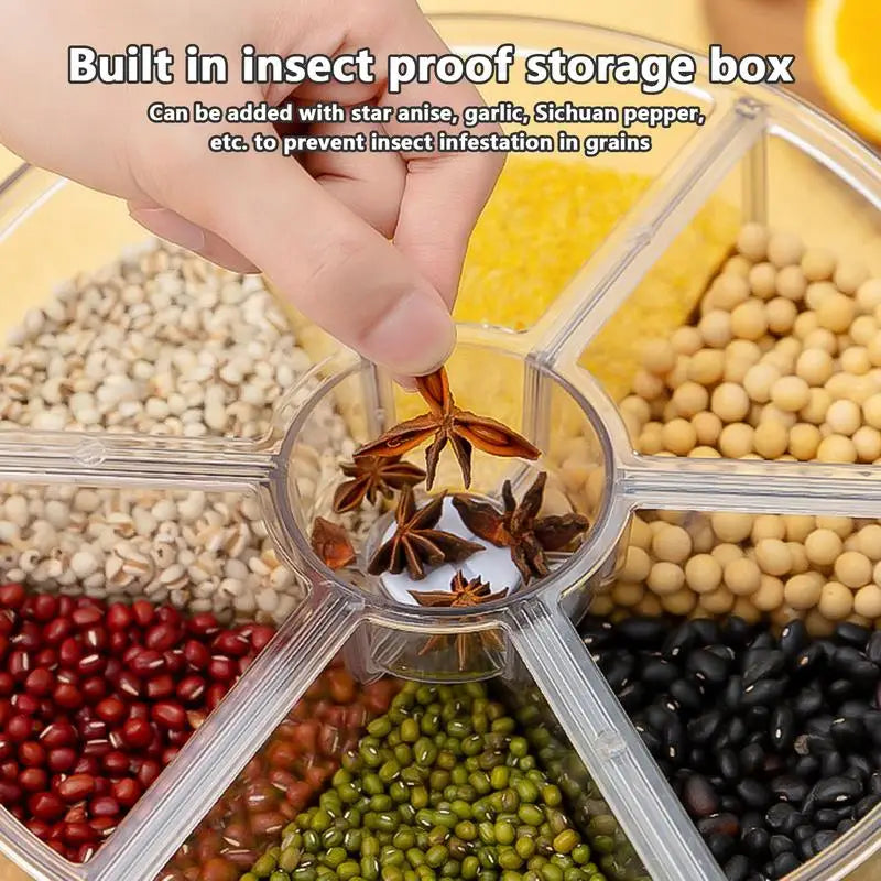 360 Degree Rotating Rice Dispenser/Sealed Dry Cereal Grain Bucket Dispenser