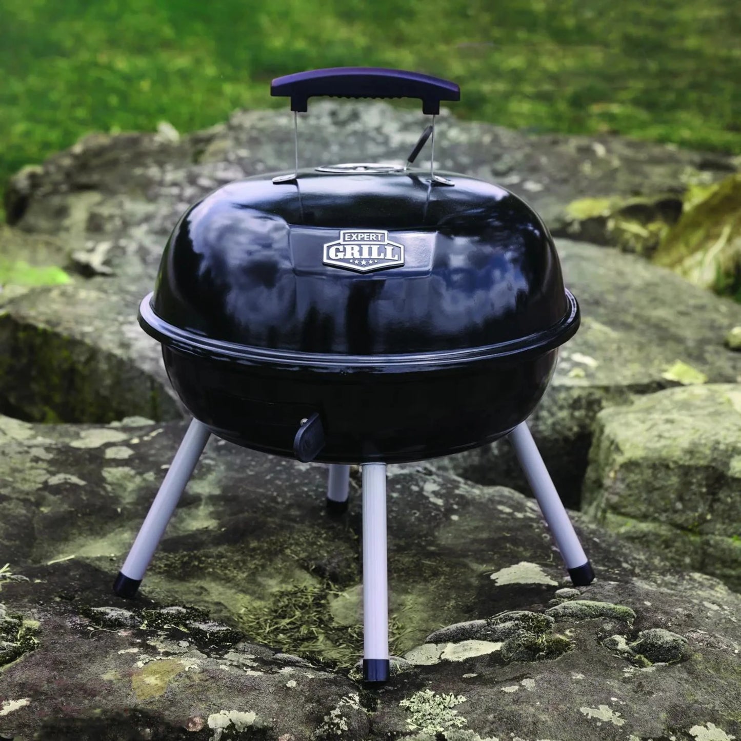 Expert Grill 14.5'' Steel Portable Charcoal Grill, Black, New
