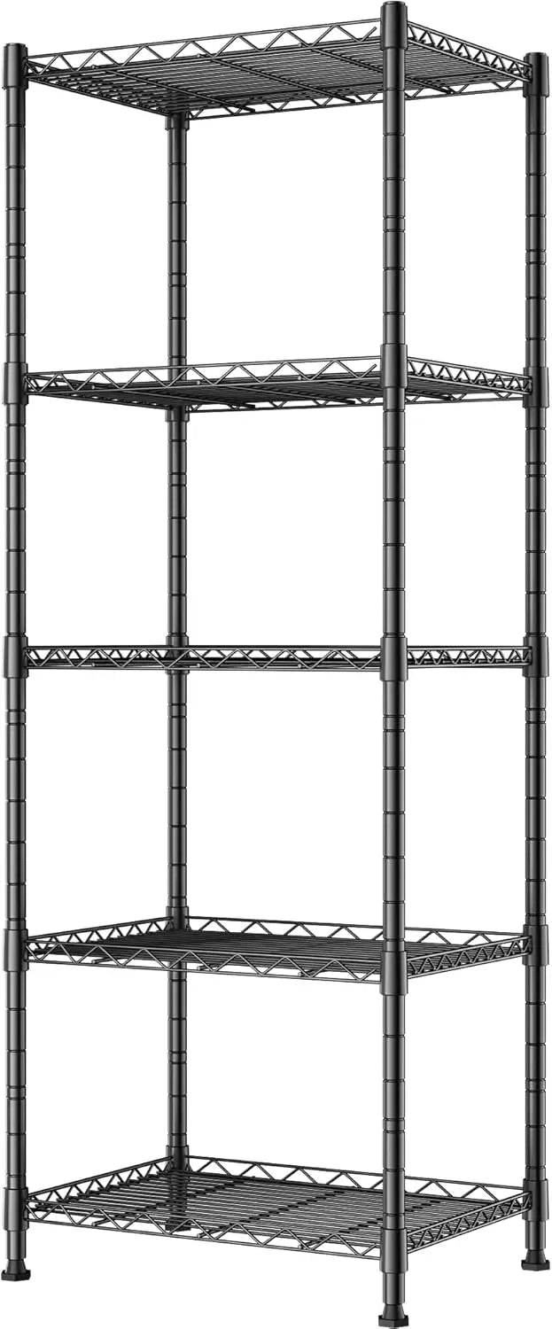 5-Wire Shelving Metal Storage Rack Adjustable Shelves