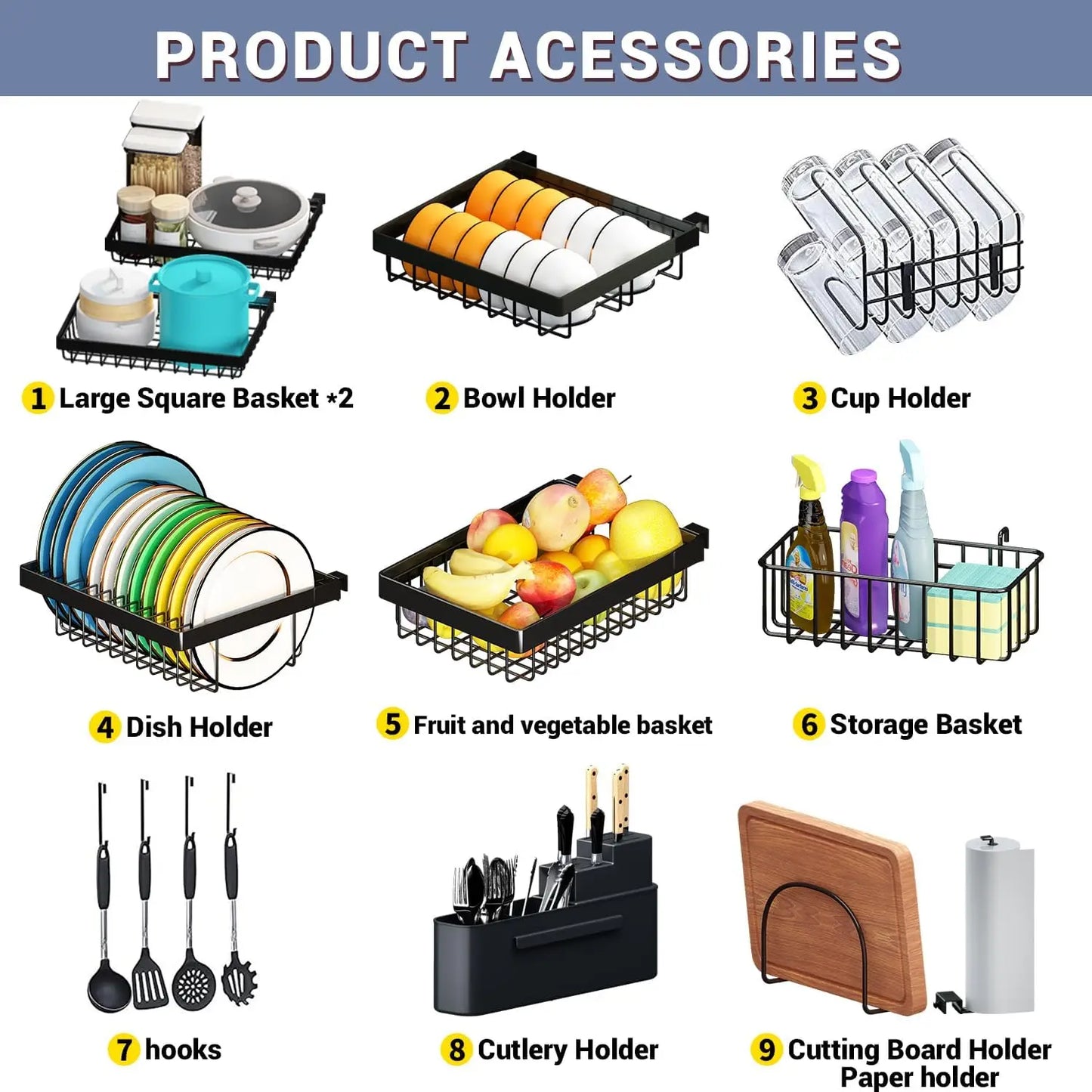 Over The Sink Dish Drying Rack (Expandable Height and Length)