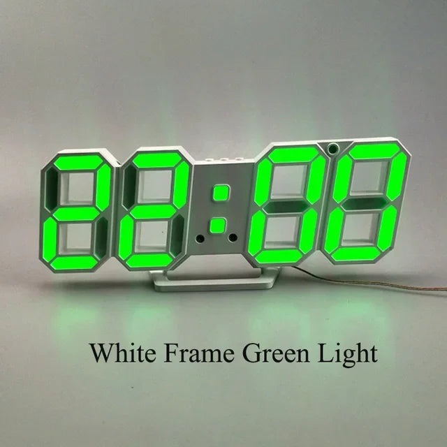 3D LED Wall Clock / Digital Alarm Nightlight