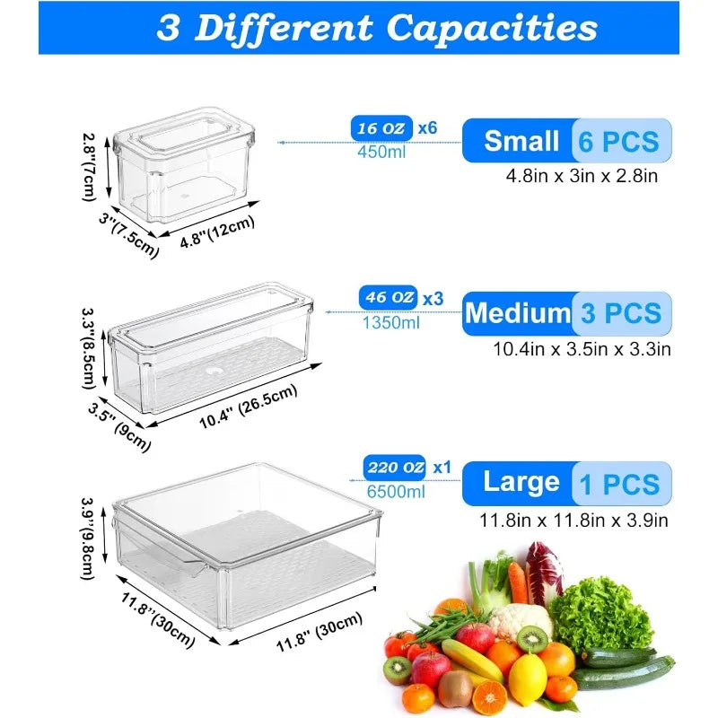 10 Pack Fridge Organizer