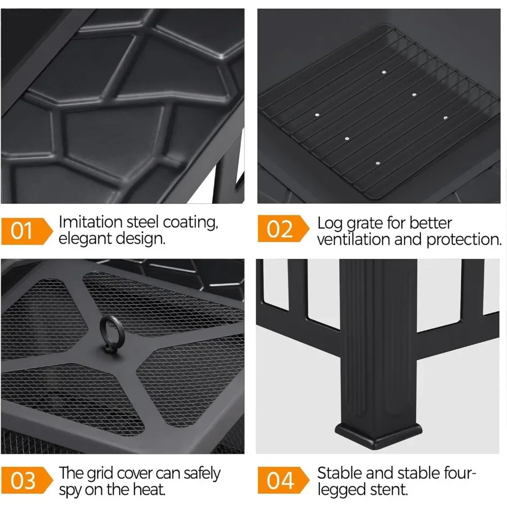 Backyard Patio Garden Fireplace