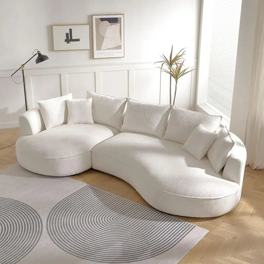 125'' Curved Sofa Cloud