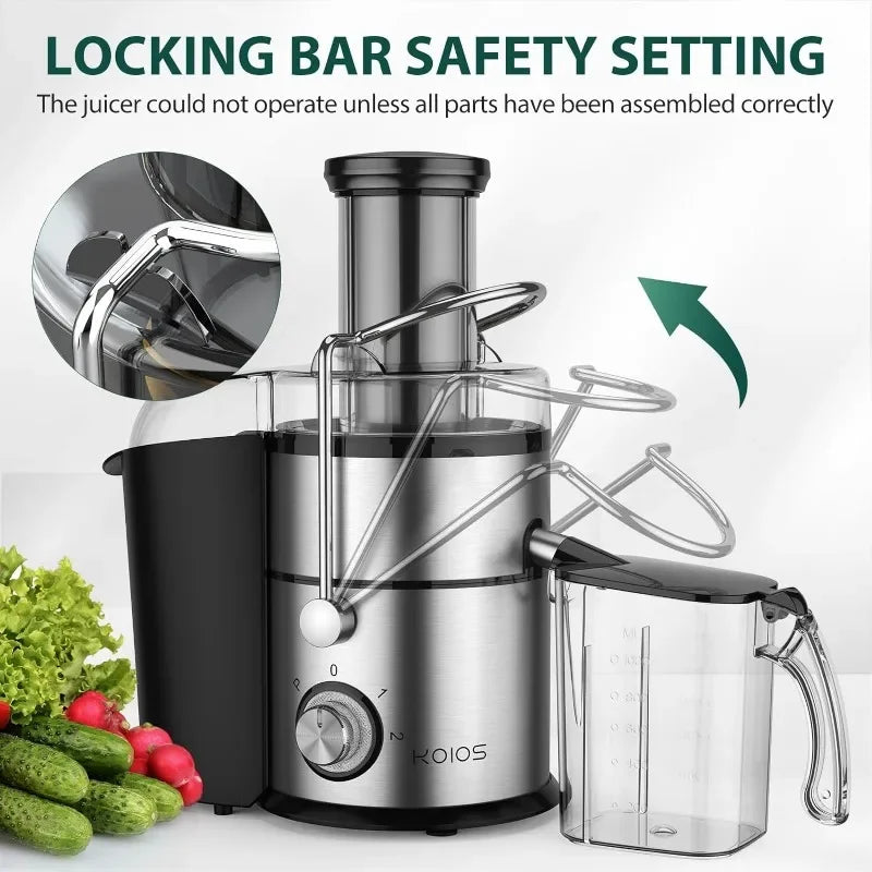 Centrifugal Juicer Machines, Juice Extractor with Extra Large 3inch Feed Chute