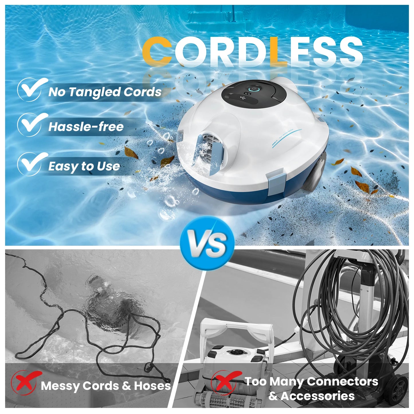 Cordless Robotic Pool Vacuum Cleaner