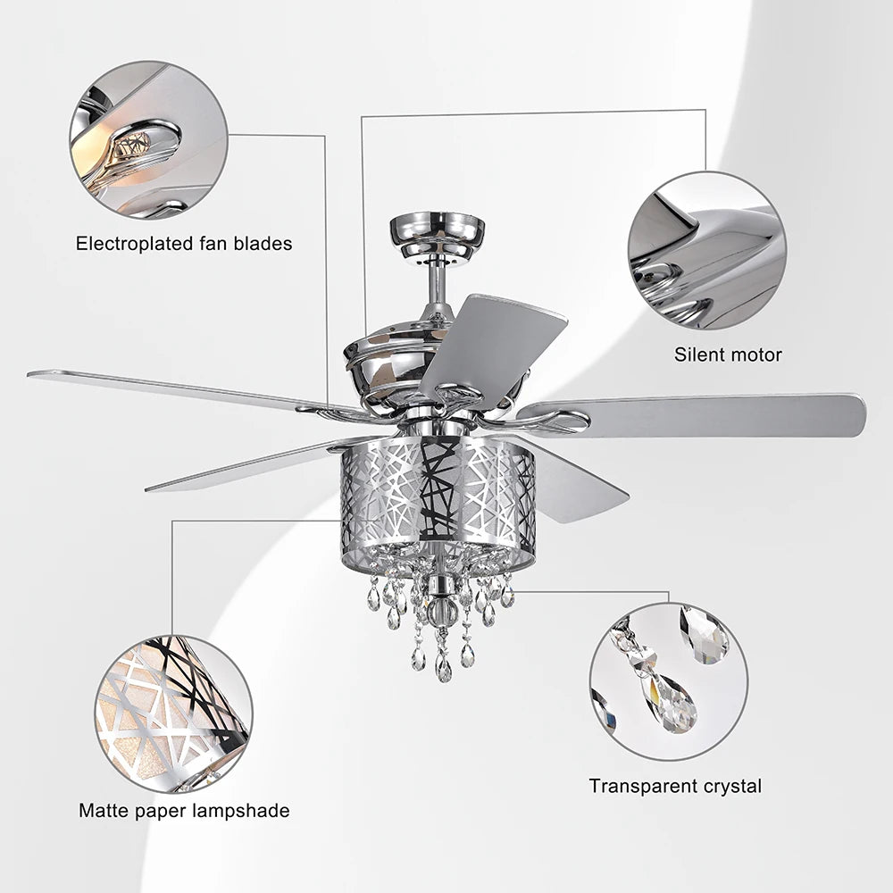 Elegant Metal 52-inch Ceiling Fan