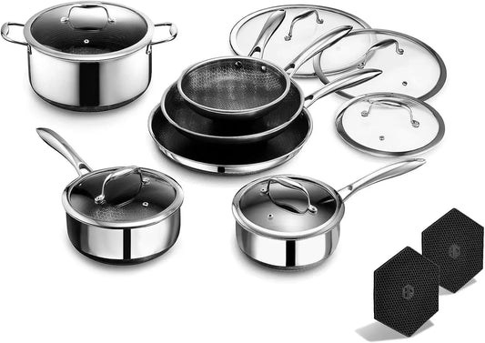 12 Piece Stainless Steel Cookware Set