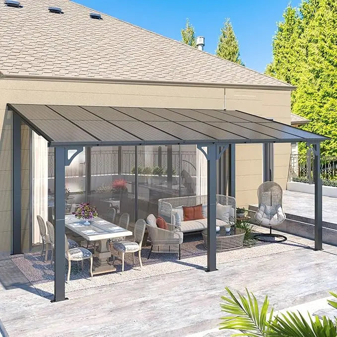 12' X 8 Outdoor Pergola, Hard Top
