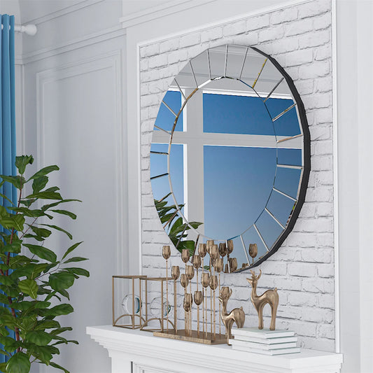 31.5" Circle Large Round Decorative Mirrors for Wall Decor