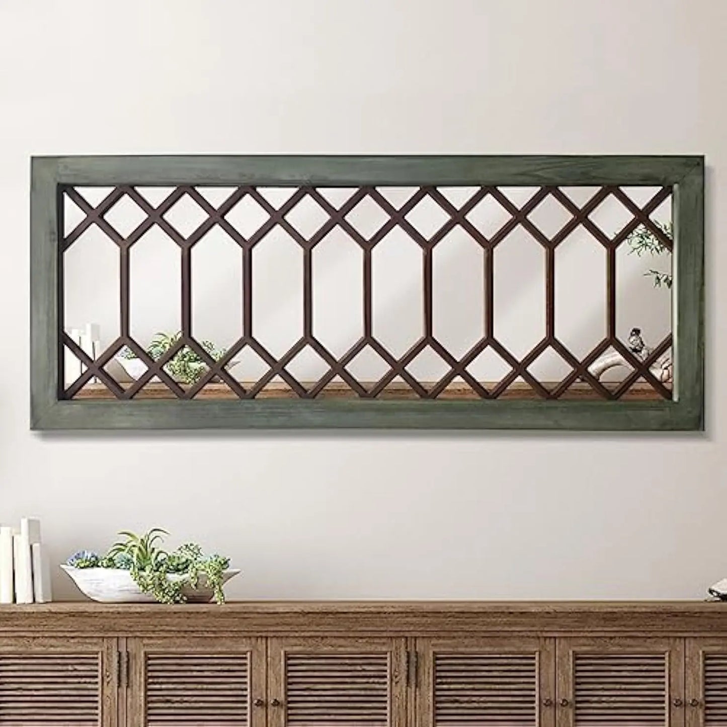 Farmhouse Mirror for Wall Decor 43.3" x 17.7"