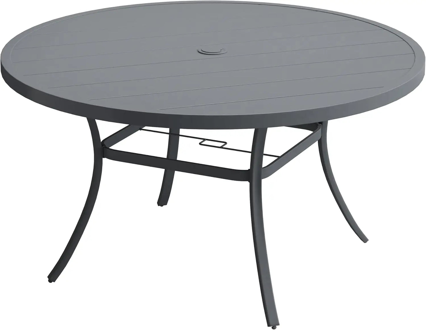 Round Patio Table with Adjustable Umbrella Hole