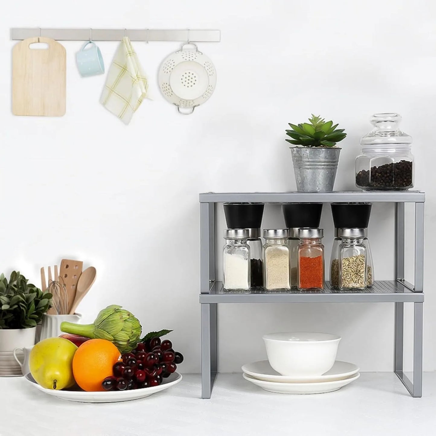 Kitchen Shelf Organizer for Counter Cupboard Pantry