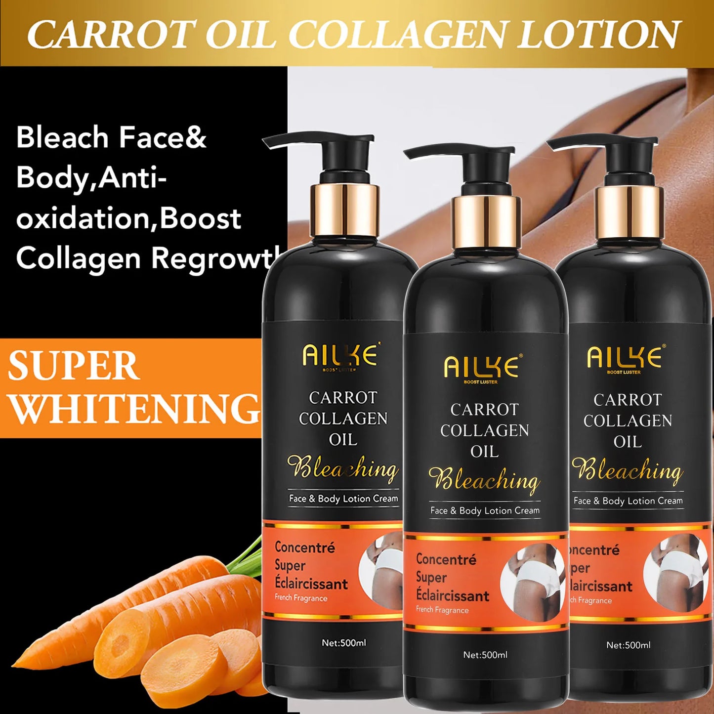 Brightening Moisturizing Whitening Body Lotion, Suitable For Black & Dark And Brown Skin Care