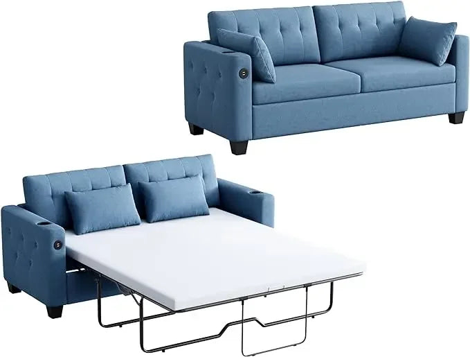 Sofa Bed Mattress Full Size 4-inch Cool Gel Memory Foam Sleeper for Convertible Folding Sofa & Couch Beds, Sofa Not Included