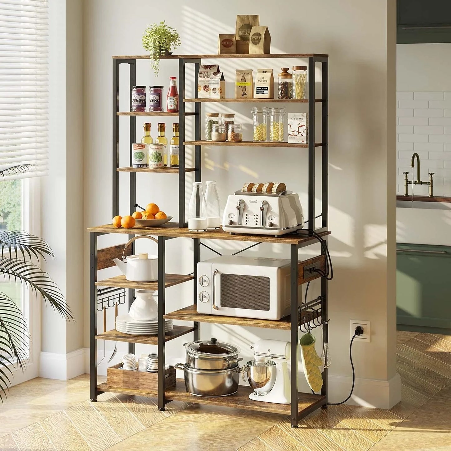 Baker's Rack, 60.9inch 10-Tier Kitchen Utility Storage Shelf