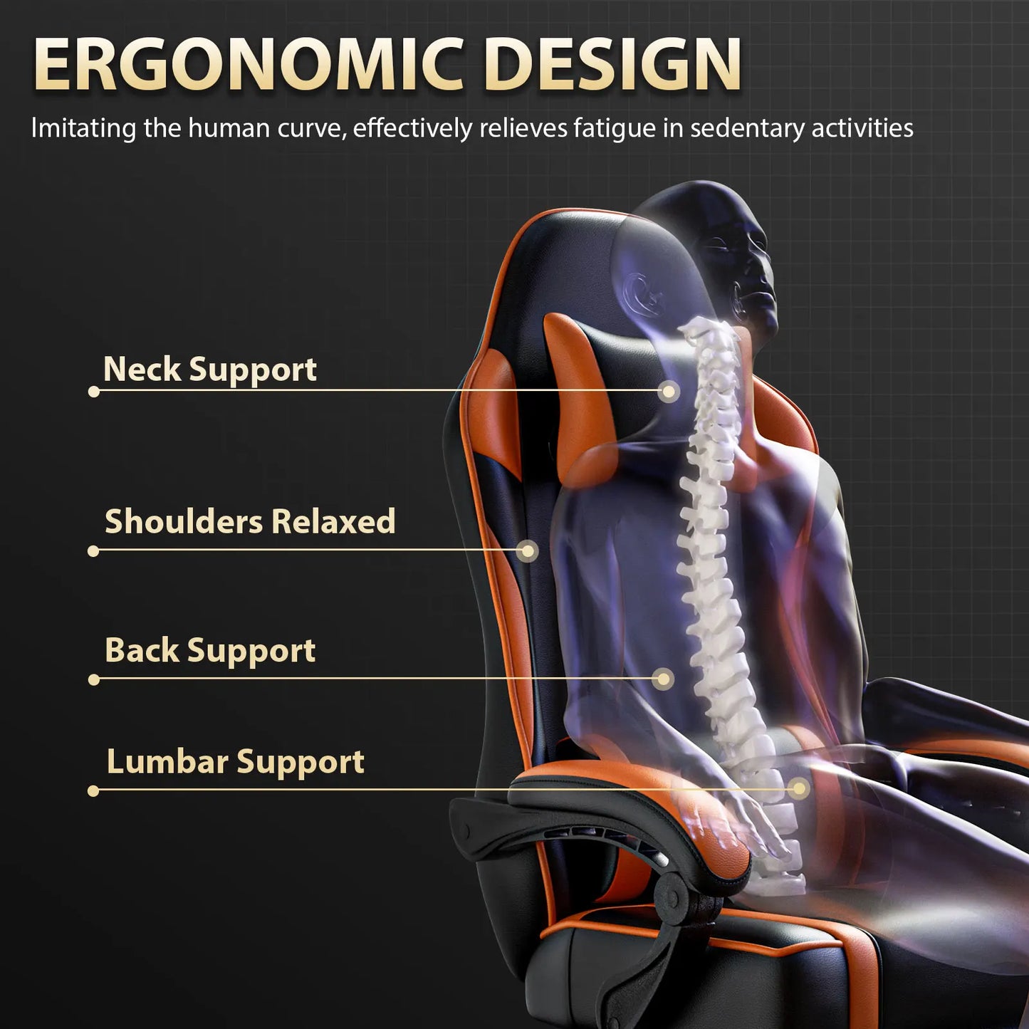 Gaming Chair with Footrest