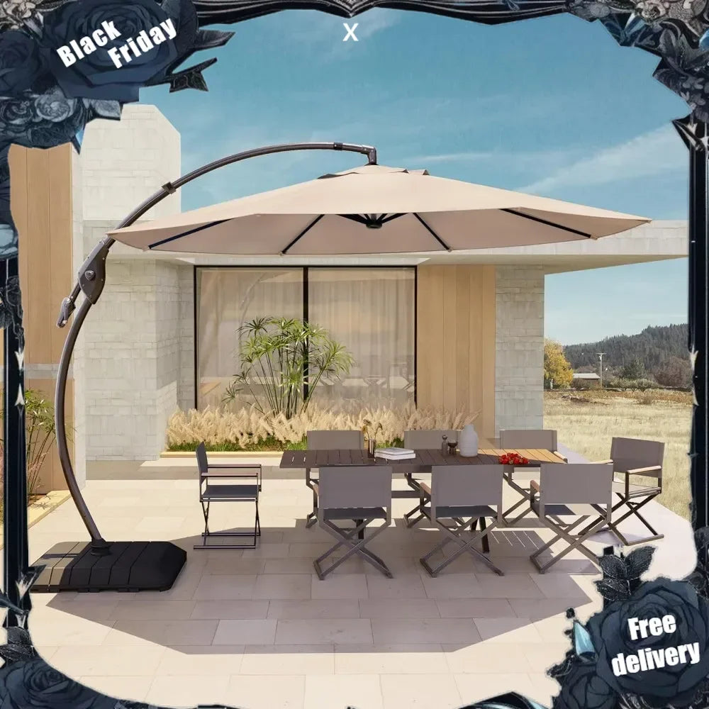 11' Cantilever Offset Umbrella with 360° Rotation