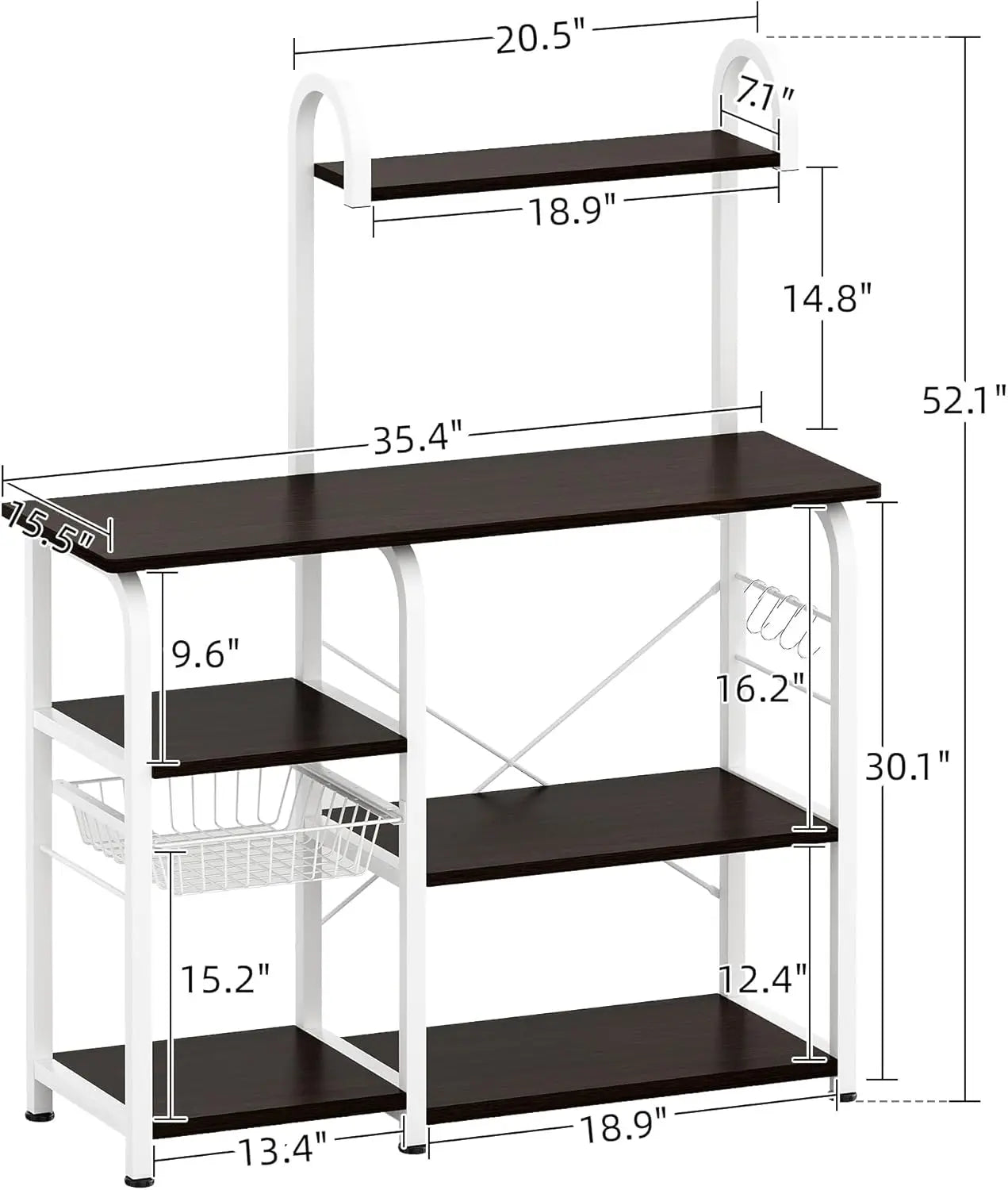 Bakers Rack with Storage Coffee Bar