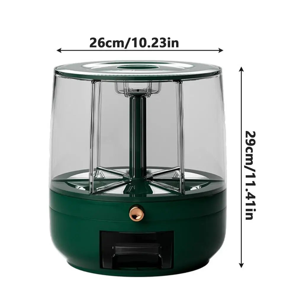 360 Degree Rotating Rice Dispenser/Sealed Dry Cereal Grain Bucket Dispenser