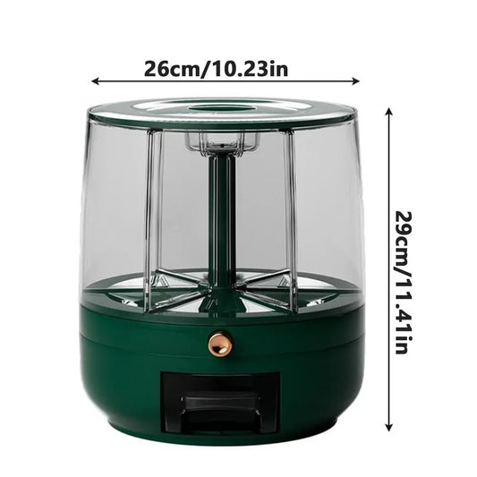 360 Degree Rotating Rice Dispenser/Sealed Dry Cereal Grain Bucket Dispenser
