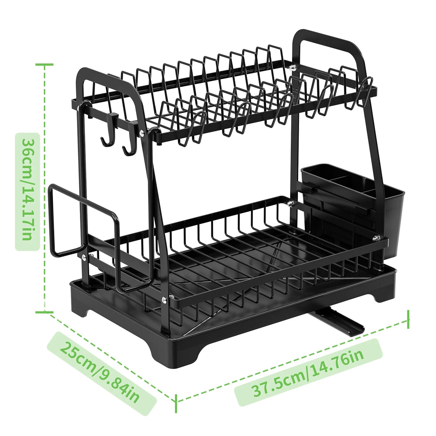2 Tier Large Dish Drying Rack