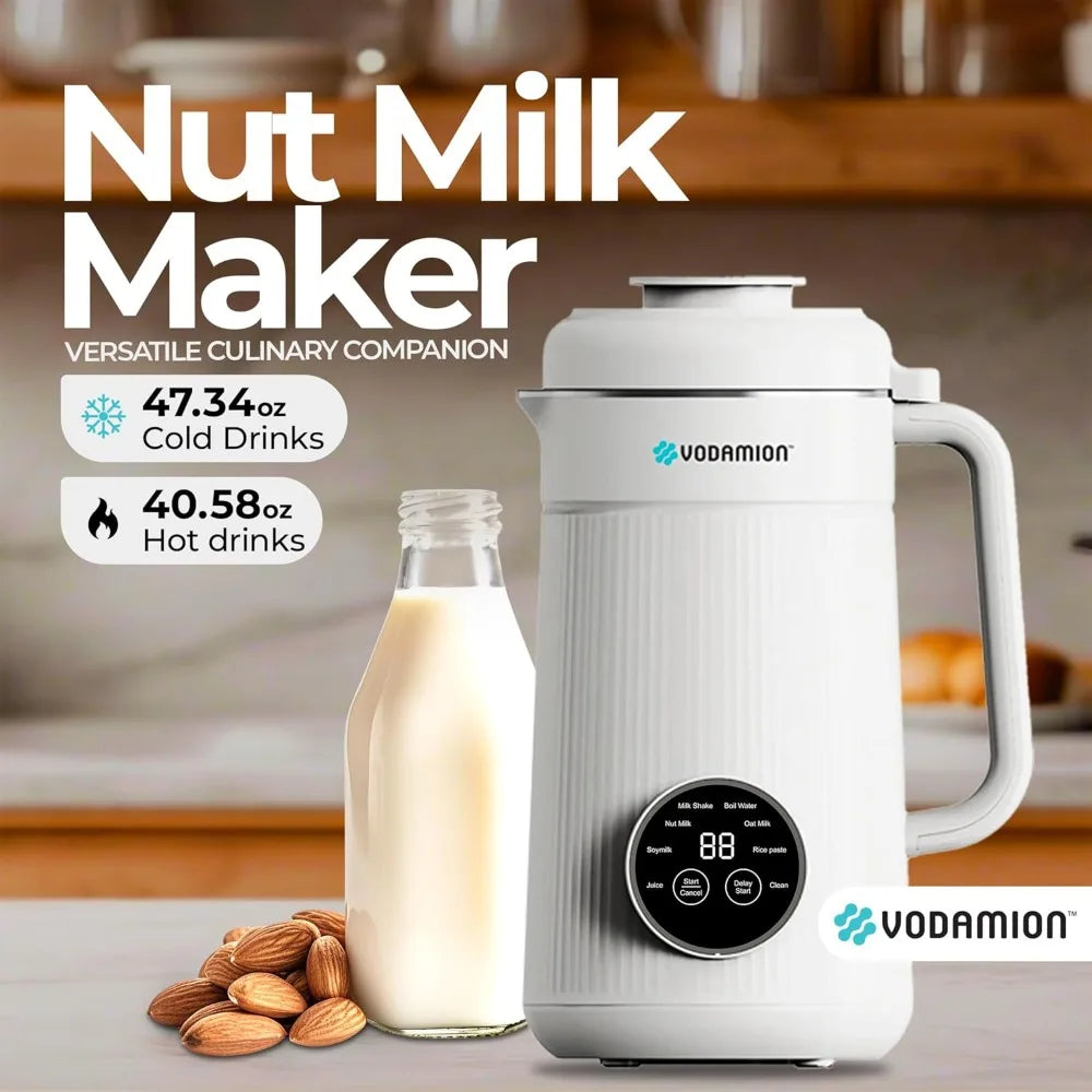 Nut Milk Maker machine 47oz (1.4L) Automatic soy milk maker for Homemade Oat milk, Almond Cow, Nutmilk, Milkshake, Baby Food