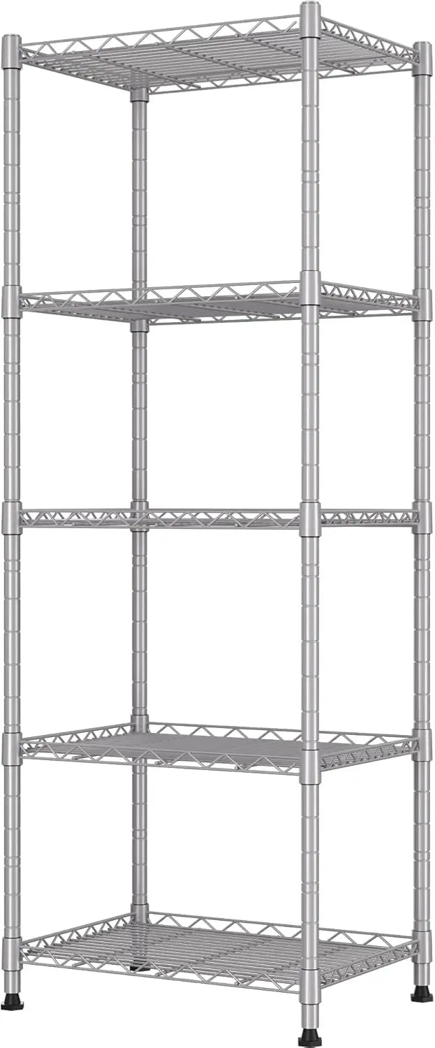 5-Wire Shelving Metal Storage Rack Adjustable Shelves