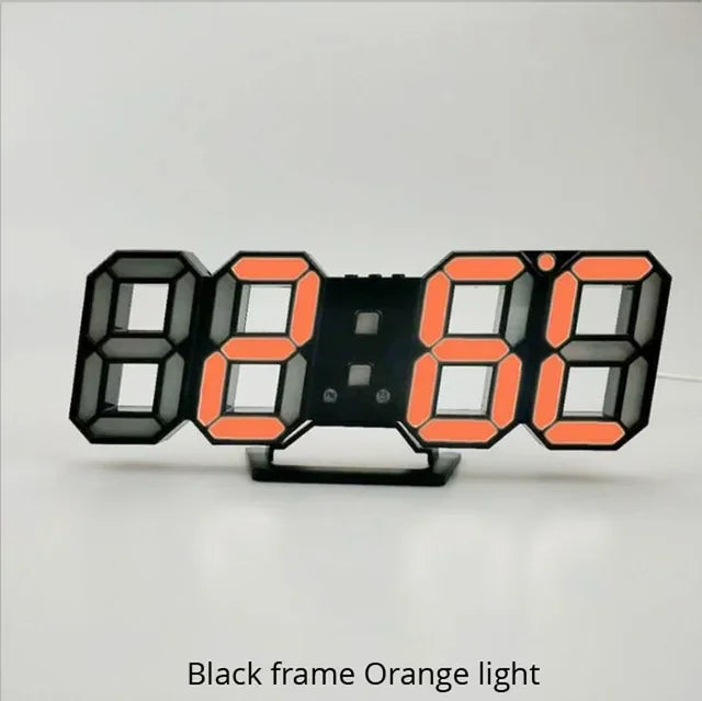 3D LED Wall Clock / Digital Alarm Nightlight