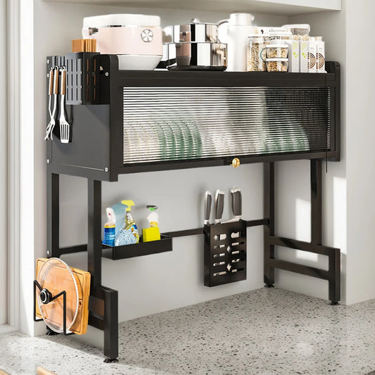 Space-Saving Kitchen Dish Drying Rack 3-Tier Over The Sink Dish