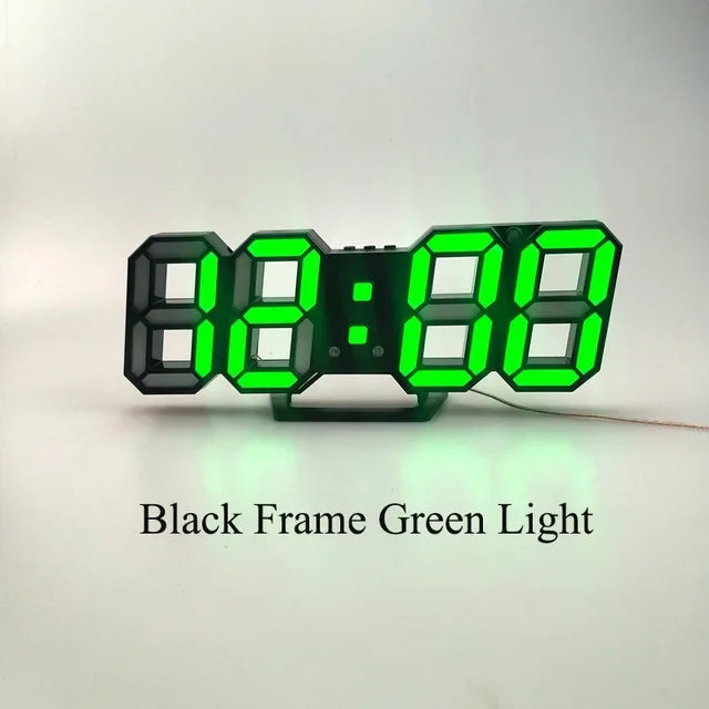 3D LED Wall Clock / Digital Alarm Nightlight