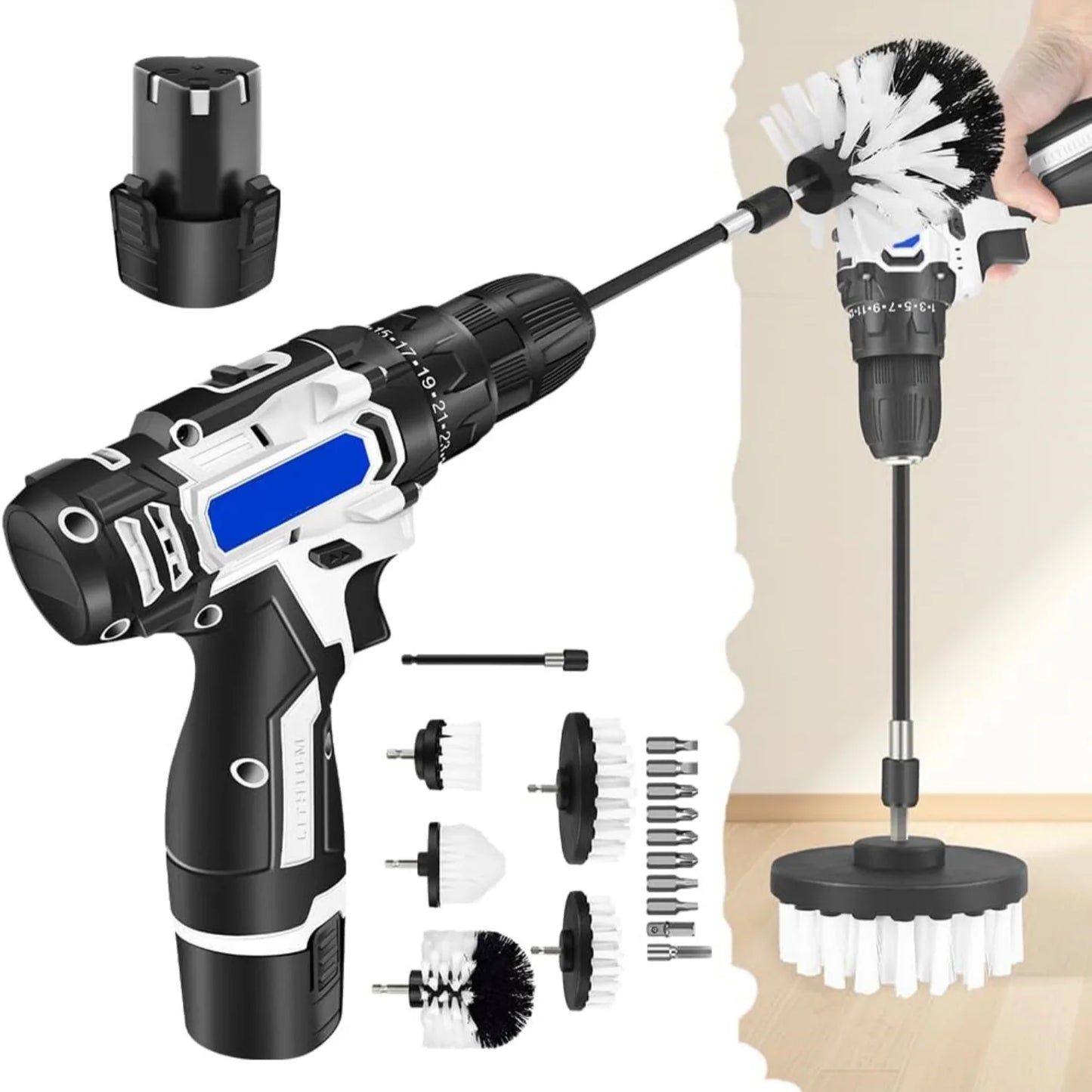 Cordless Electric Cleaning Tool Set