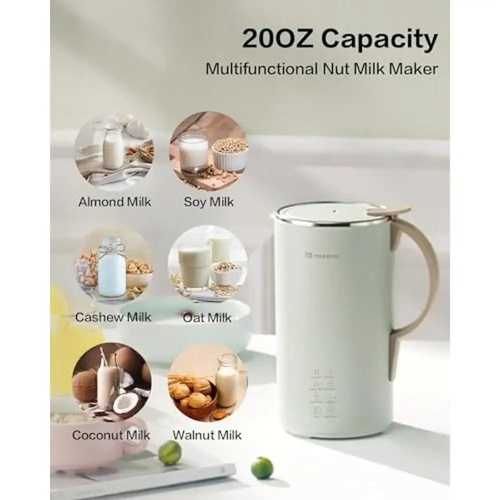 Nut Milk Maker 20 oz Homemade Almond Oat Soy Coconut Milk Function