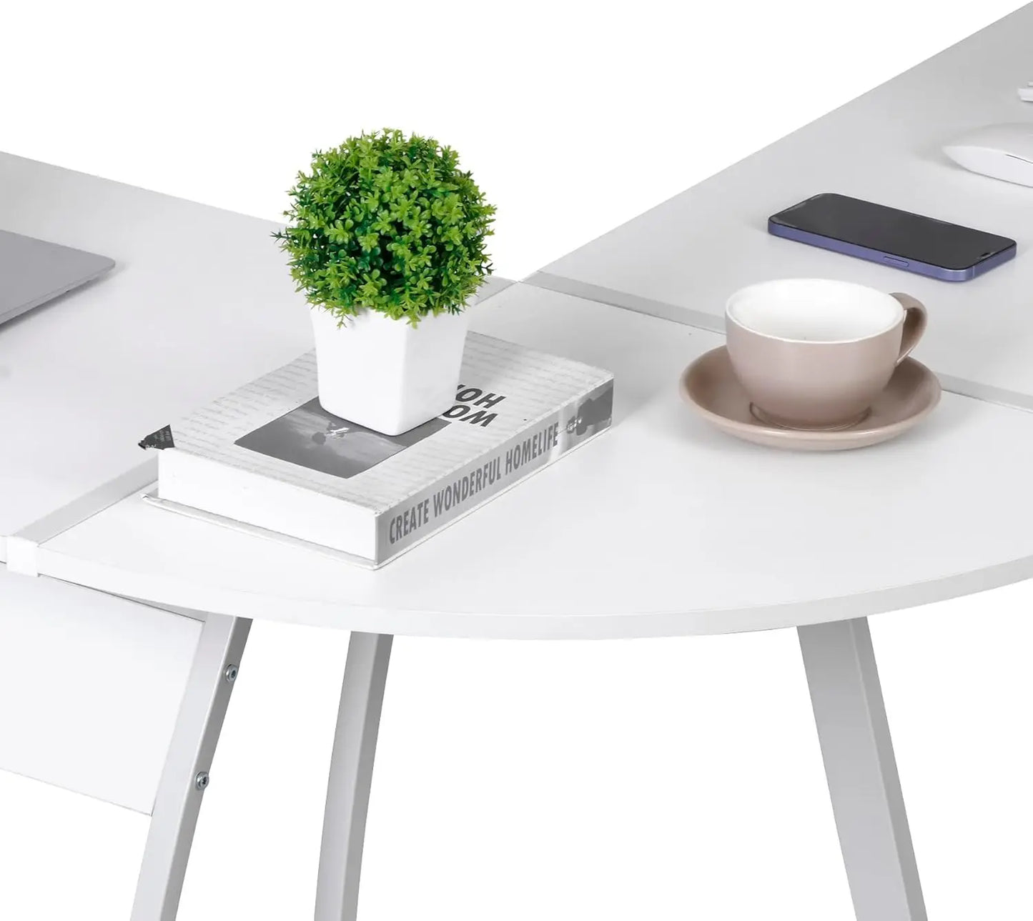 L-Shaped Modern Home PC Table Office Writing Workstation