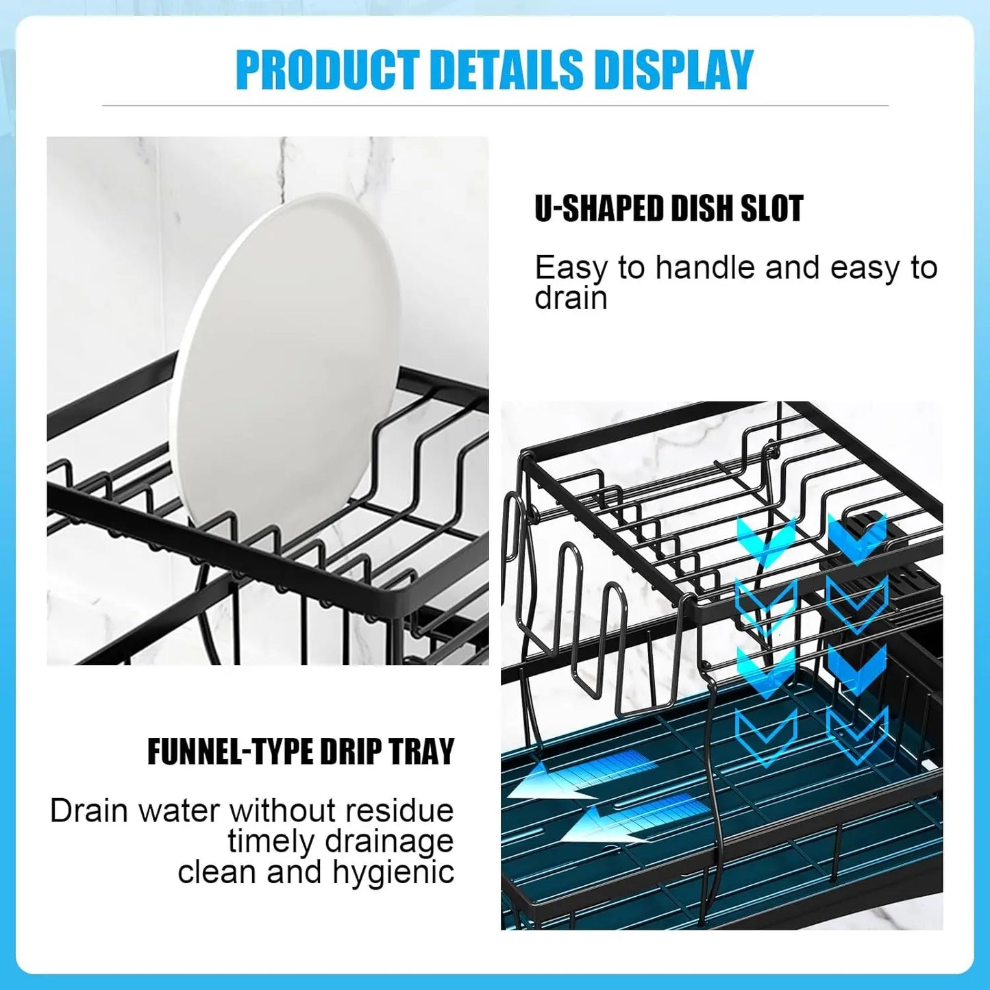 Large Dish Drying Rack for Kitchen Counter