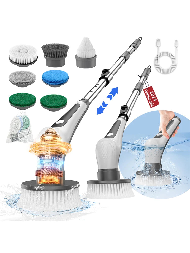 Rechargeable Electric rotary scrubber