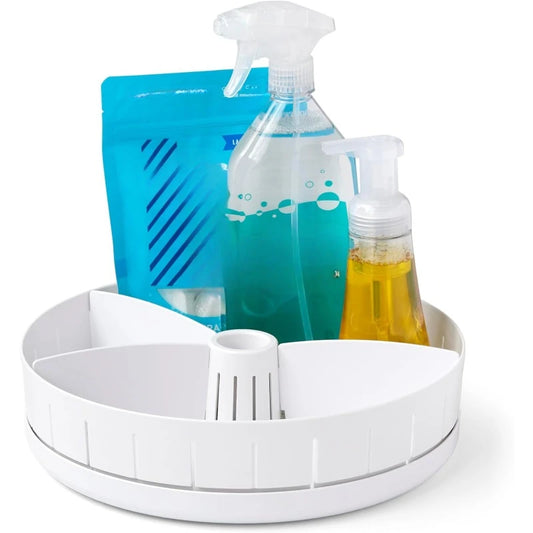 Under Sink Turntable with Adjustable Dividers