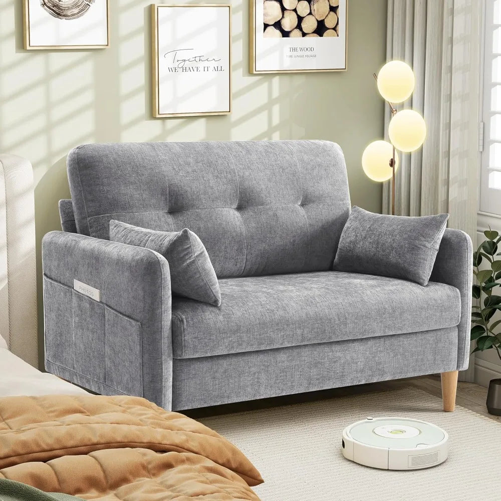 Loveseat Sofa, 47” Small Couch for Living Room