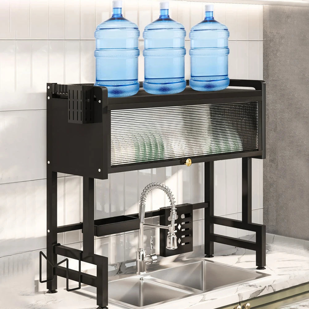 Space-Saving Kitchen Dish Drying Rack 3-Tier Over The Sink Dish