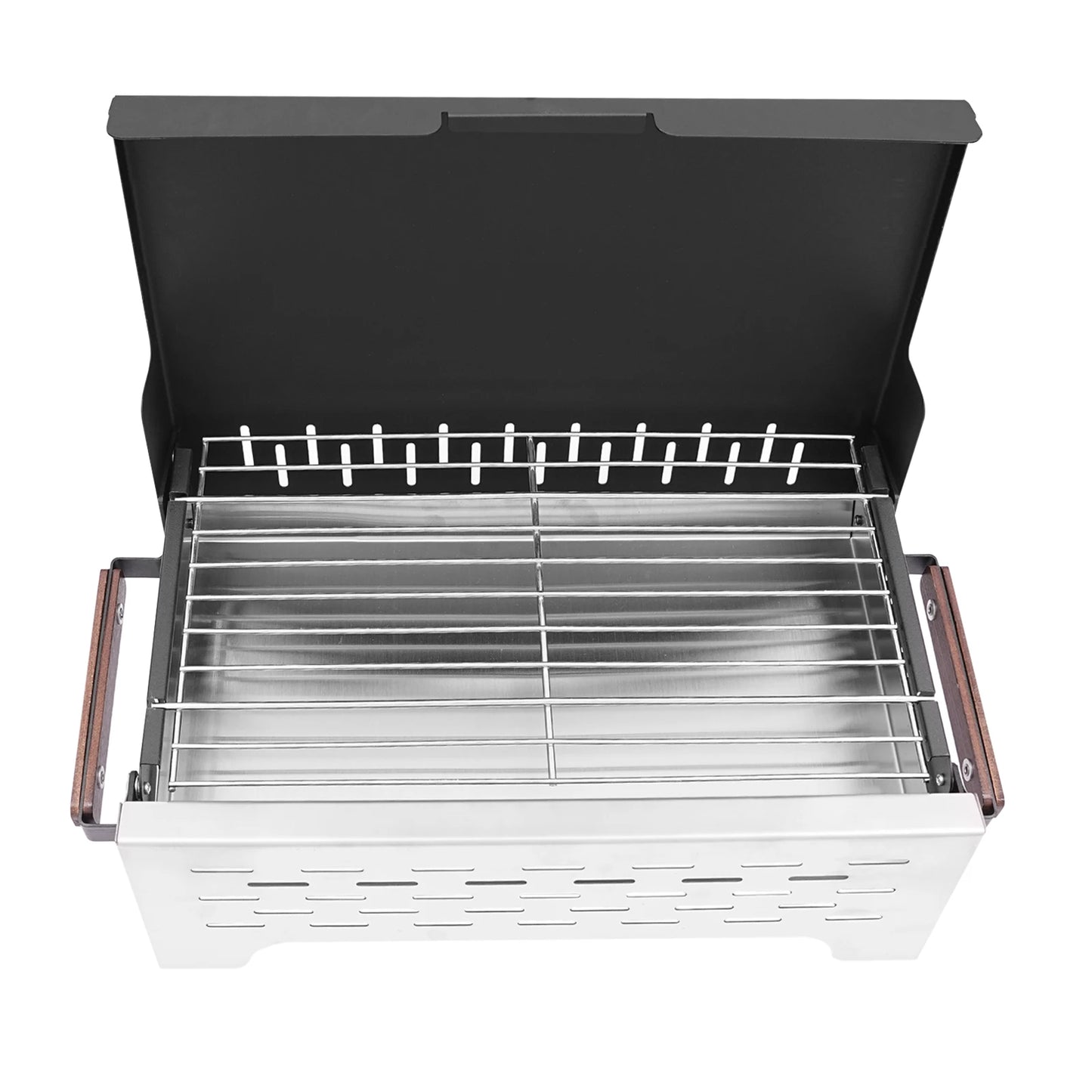 17.5-Inch Grill for BBQ, Durable Iron & Stainless Steel