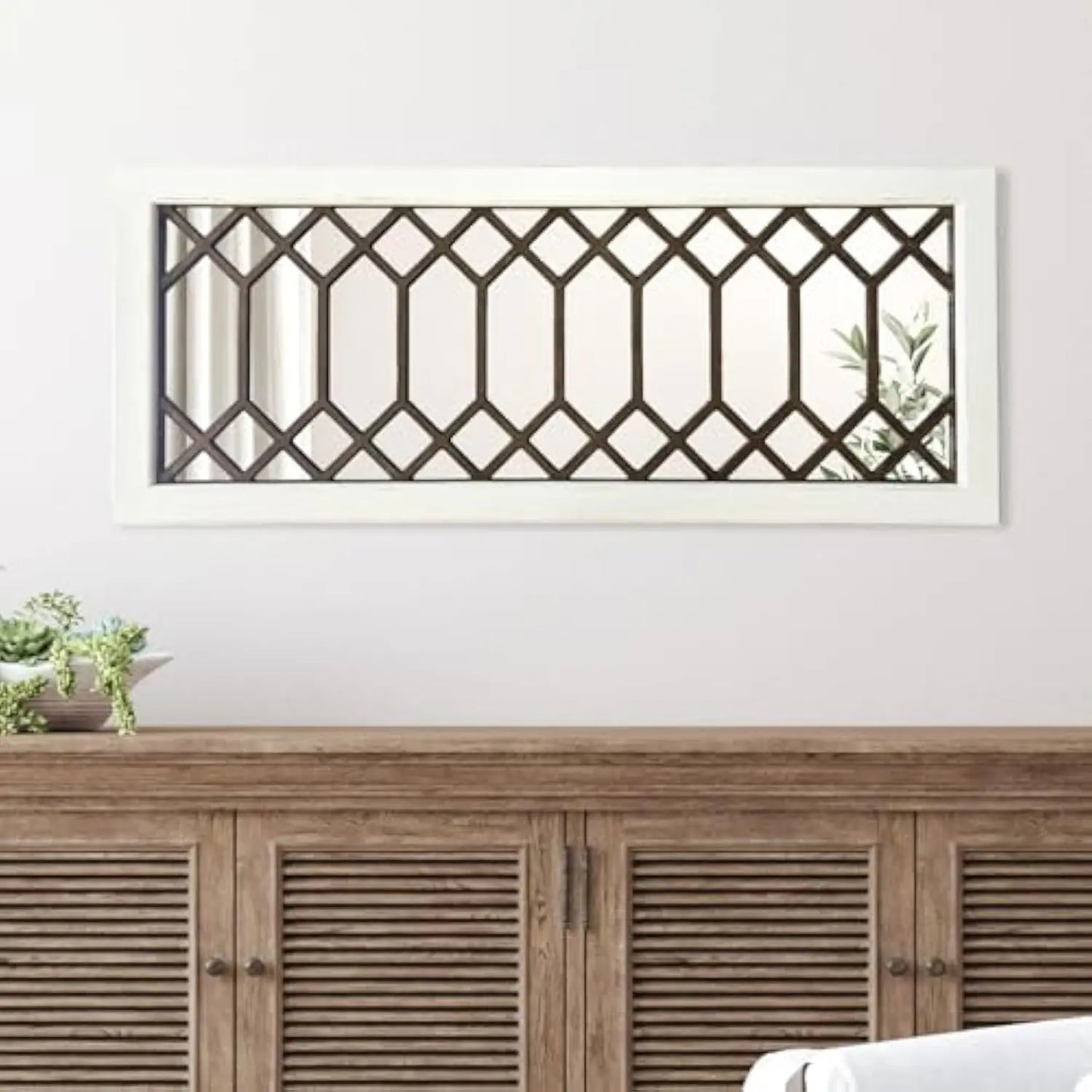 Farmhouse Mirror for Wall Decor 43.3" x 17.7"