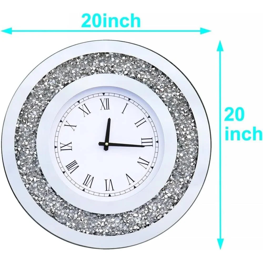 Wall Decoration Crystal Sparkling Diamond Large Wall Clock