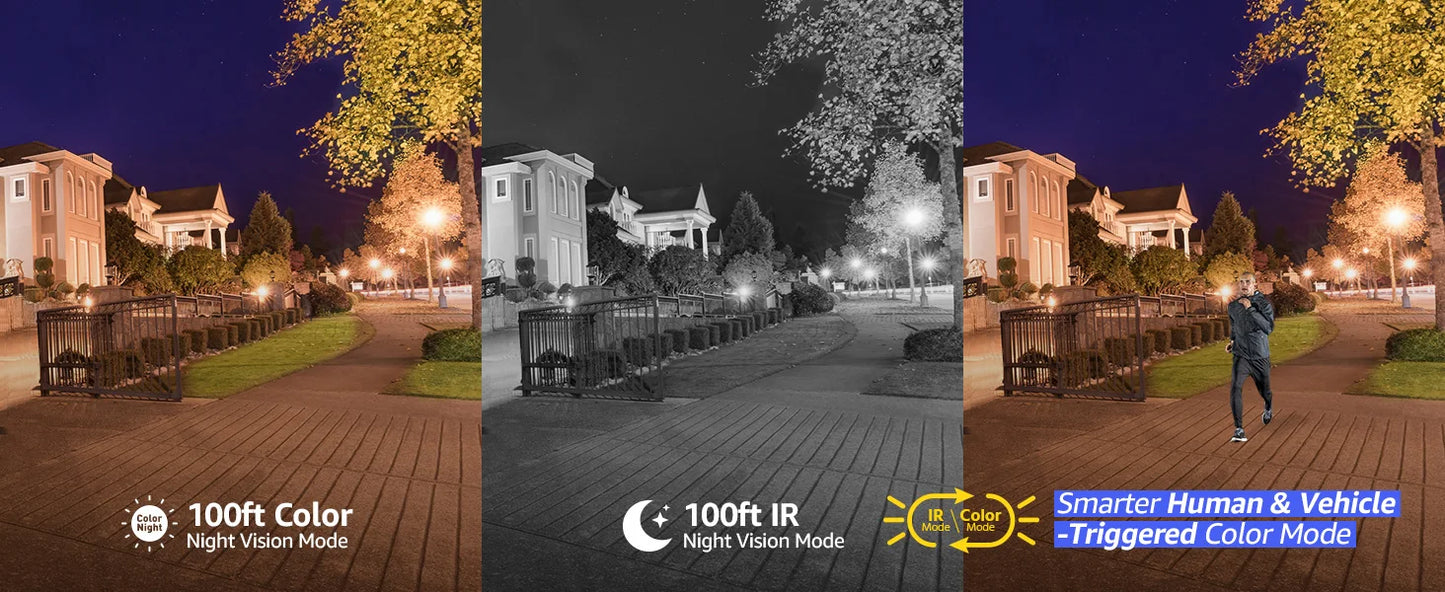 12MP Outdoor Smart Dual Light PoE Security Camera Color & Night Vision
