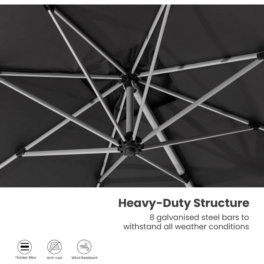 Cantilever Patio Rotation Rectangular Outdoor Umbrella