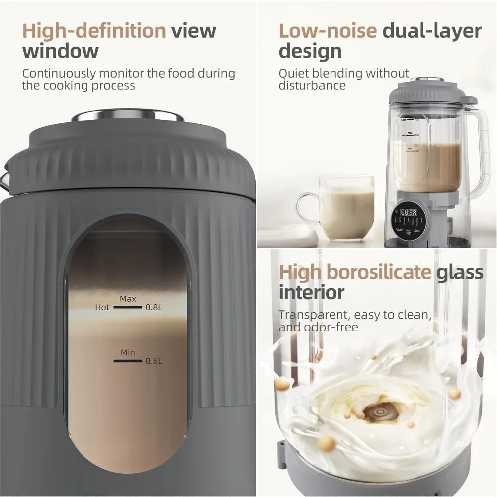 Nut Milk Maker,35oz(1000ml) Automatic Soy Milk Maker for Homemade Almond, Oat, Soy Milk, Plant-Based Milk and NonDairy Beverages